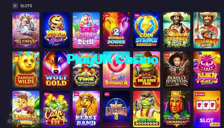 PlayUK Casino casino presented on mobile device in Pakistan with slots and live games